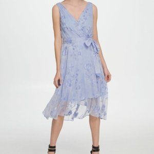 DKNY Women's Party Dress Sz 10 Blue Lace Embroidered NWT